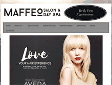 Tablet Screenshot of maffeosalon.ca